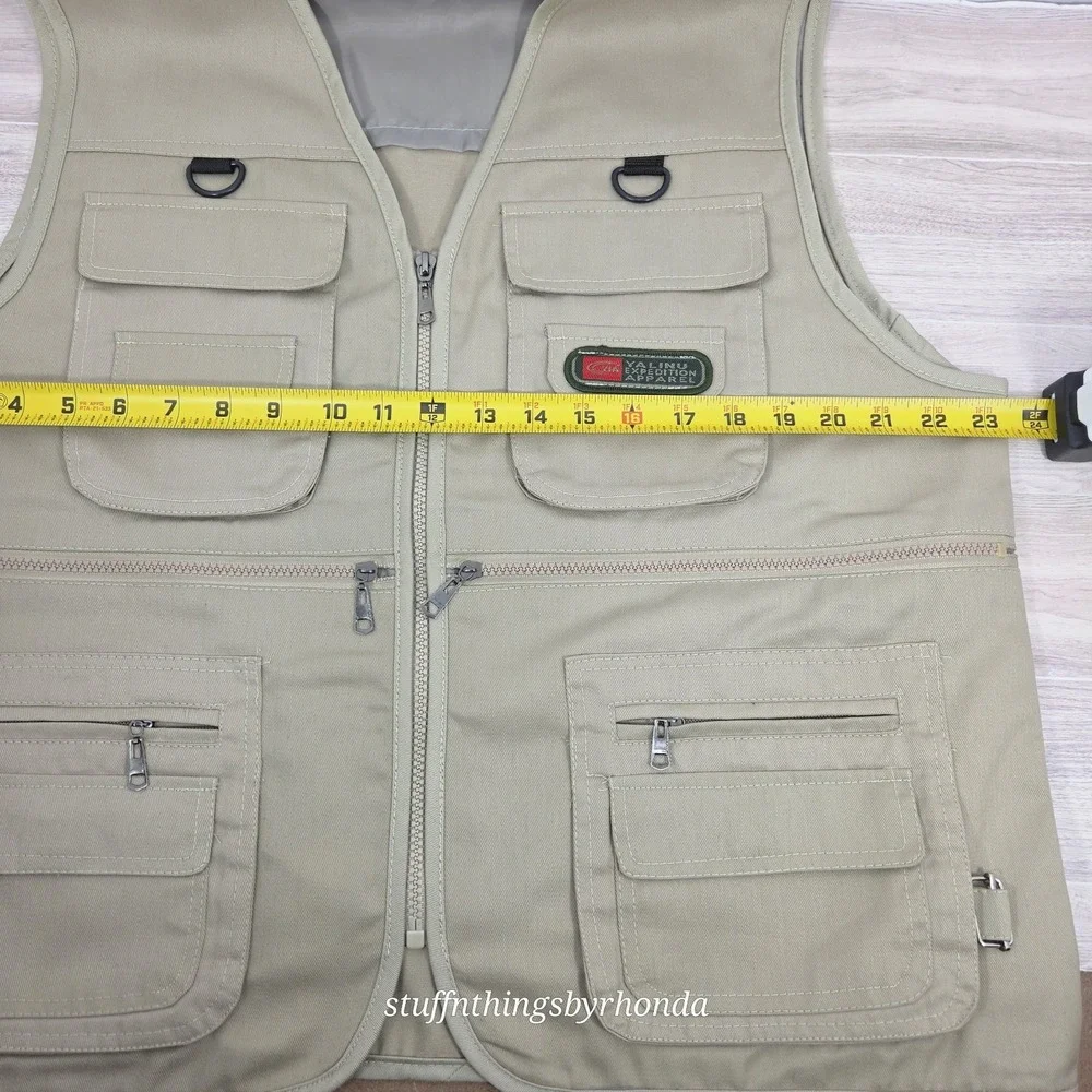 Yalinu Expedition Apparel Utility Hunting Fishing Hike Vest 3XL Khaki 46